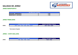 SALIDAS DE JEREZ - Grupo Valenzuela