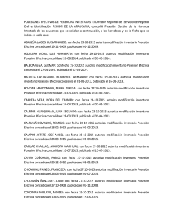 Posesiones Efectivas 02 de Noviembre de 2015