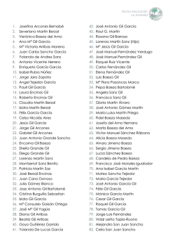 1. Josefina Arcones Bernab&eacute; 2. Severiano Mart&iacute;n Berzal 3. Ver&oacute;nica