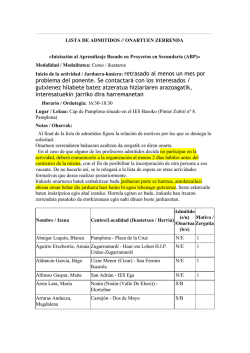 problema del ponente. Se contactar&aacute; con los interesados