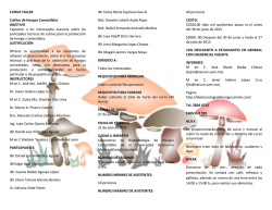 CURSO-TALLER Cultivo de Hongos Comestibles OBJETIVO
