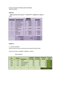 Dada la factura del comercio " ELEGANT" completar los espacios