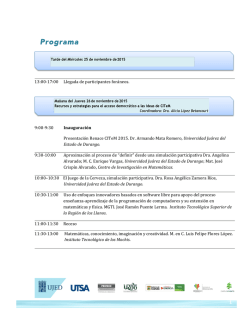 Programa - Universidad Ju&aacute;rez del Estado de Durango