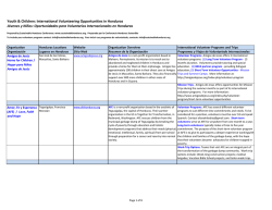 Volunteer Opportunities in Children & Youth/Education Programs