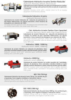 Cabrestante Hidr&aacute;ulico Arrastre,Tambor Reducido