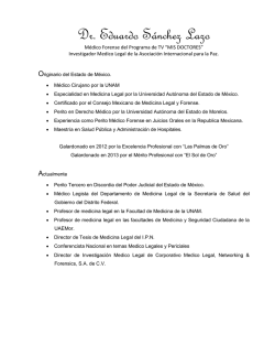 Dr. Eduardo S&aacute;nchez Lazo