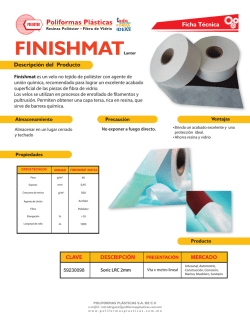 Fichas Tecnicas Correccion - Resinas Poli&eacute;ster Fibra de Vidrio