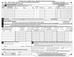 2015-2016 Free and Reduced Application