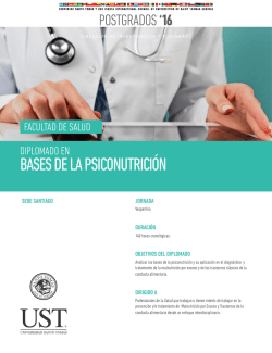 BASES DE LA PSICONUTRICI&Oacute;N