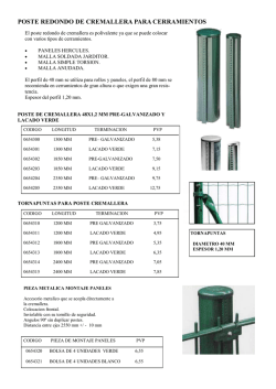 POSTE REDONDO DE CREMALLERA PARA CERRAMIENTOS