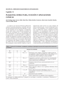 plaquetas: estructura, funci&oacute;n y aplicaciones cl&iacute;nicas
