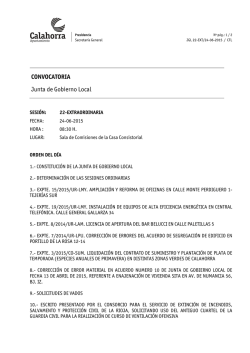 Convocatoria JGL 2015/22-EXT 24 de junio de 2015