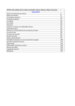 T&Iacute;TULO: Vida cotidiana de las culturas amerindias