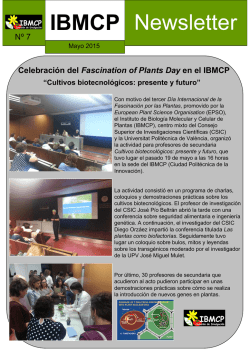 Newsletter IBMCP - Mar-Abr 2015 - Universidad Polit&eacute;cnica de