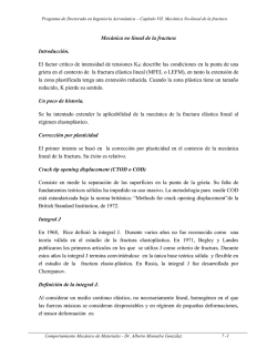 MECANICA NO LINEAL DE LA FRACTURA