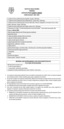 LISTA DE &Uacute;TILES CUARTO GRADO