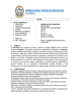 administraci&oacute;n financiera 2. car&aacute;cter : obligatorio 3. carrera profesional
