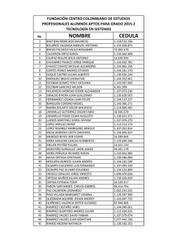 Tecnolog&iacute;a en Sistemas - Fundaci&oacute;n Centro Colombiano de