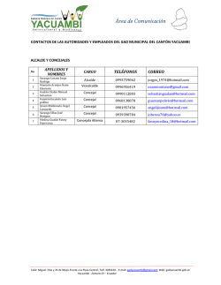 contactos - GAD YACUAMBI