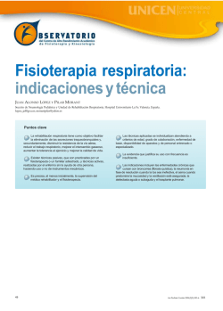 Fisioterapia respiratoria: indicaciones y t&eacute;cnica