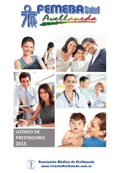 LISTADO DE PRESTADORES - FEMEBA Salud Avellaneda