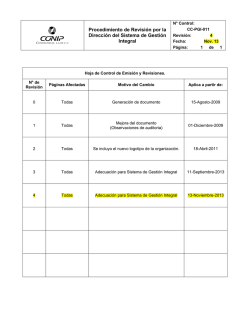 Procedimiento de Revisi&oacute;n por la Direcci&oacute;n del Sistema de Gesti&oacute;n