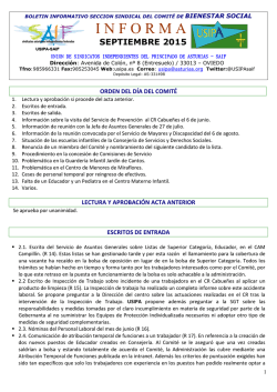 Informa Bienestar SEPTIEMBRE 2015