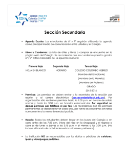 Secci&oacute;n Secundaria - Colegio Colombo Hebreo