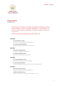 Cofrades de M&eacute;rito - Cofrad&iacute;a del Vino Reino de la Monastrell