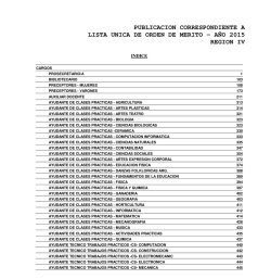 Lista &Uacute;nica de Orden de M&eacute;rito - 2015