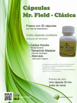 C&aacute;psulas Mr. Field