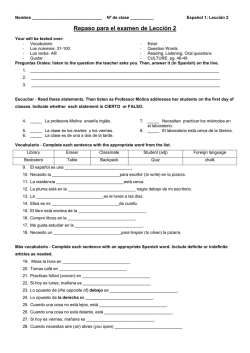 Repaso para el examen de Lecci&oacute;n 2