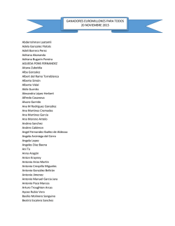 Ganadores 20 noviembre 2015