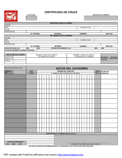 Certificado de Cruza