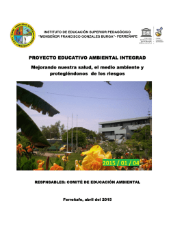 PROYECTO EDUCATIVO AMBIENTAL INTEGRAD Mejorando