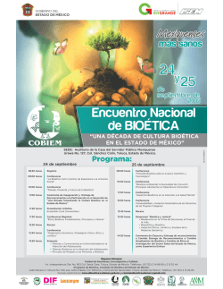 Encuentro Nacional de BIO&Eacute;TICA