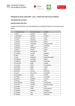 preselecci&oacute;n - Universidad de Alicante