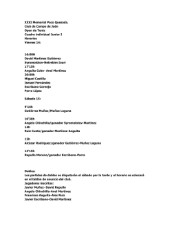 XXXI Memorial Paco Quesada. Club de Campo de Ja&eacute;n Open de