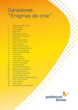 Ganadores &ldquo;Enigmas de cine&rdquo;