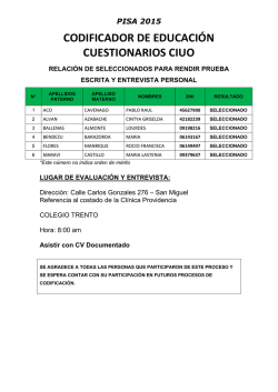 pisa 2015 codificador de educaci&oacute;n cuestionarios ciuo