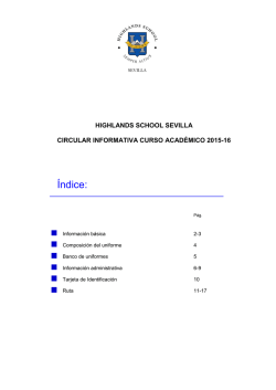INFORMACI&Oacute;N GENERAL CURSO 2015-16