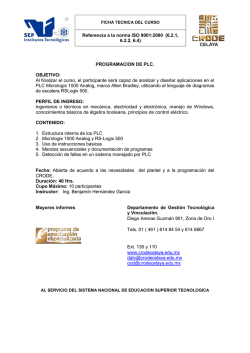 PROGRAMACION DE PLC