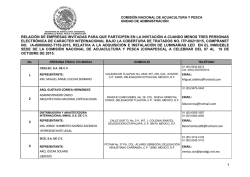 RELACI&Oacute;N DE EMPRESAS INVITADAS AIRE ACONDICIONADO