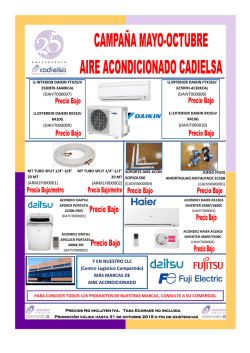 Promoci&oacute;n Aire Acondicionado (Mayo-Octubre)
