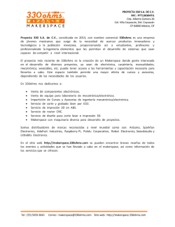 Proyecta 330 SA de CV, constituida en 2013, con nombre comercial