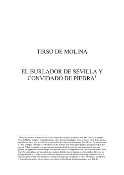 tirso de molina el burlador de sevilla y convidado