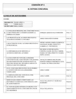 COMISION 3: El sistema concursal.
