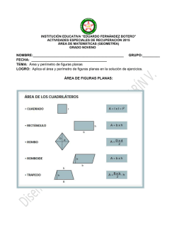 Gu&iacute;a de geometr&iacute;a (problemas de &aacute;rea y per&iacute;metro)