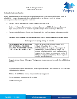 Venta de libros por Internet Ciclo Escolar 2015