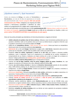 + dossier seo - Dise&ntilde;o de p&aacute;ginas web en M&aacute;laga